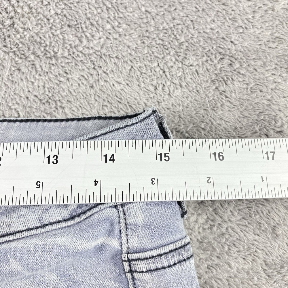 American Eagle Super Stretch Hi-Rise Jegging Pants Womens 12 R‎ Gray Distressed - Picture 6 of 15